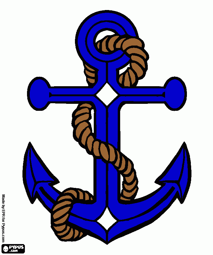 Omalovánka Lodní Kotva 