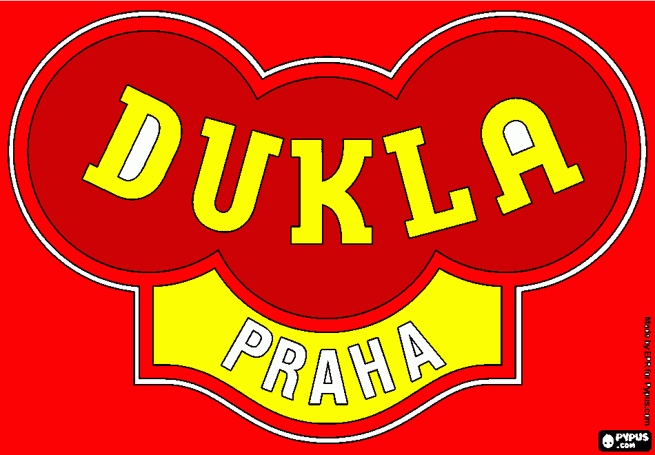 Omalovánka logo Dukla Praha