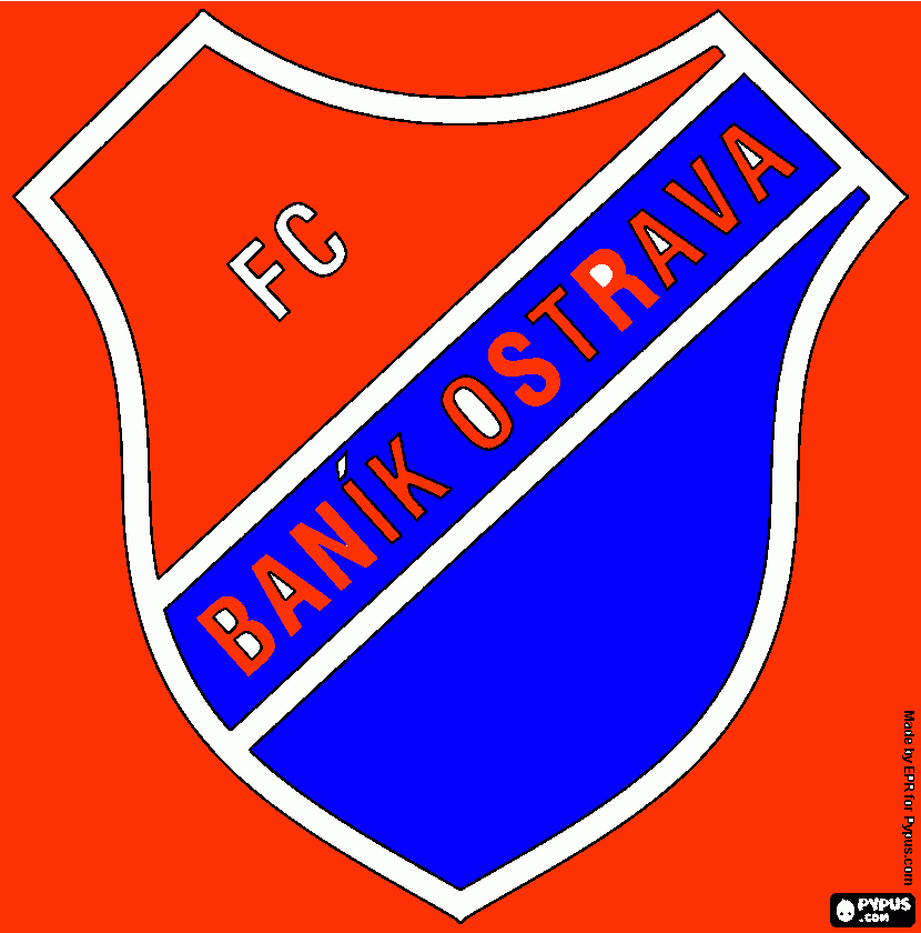 Omalovánka logo FC Banik Ostrava