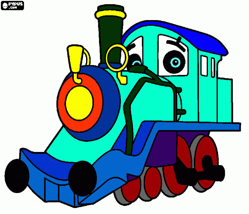 Omalovánka lokomotiva