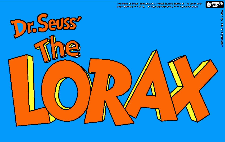 Omalovánka LORAX ROSPRAVKA 