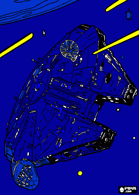 Omalovánka loď z hvězdných válek srat wars