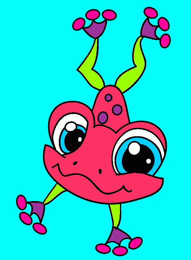 Omalovánka LPS žába te zdraví