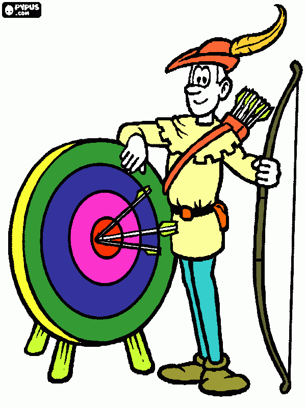 Omalovánka lukostřelba