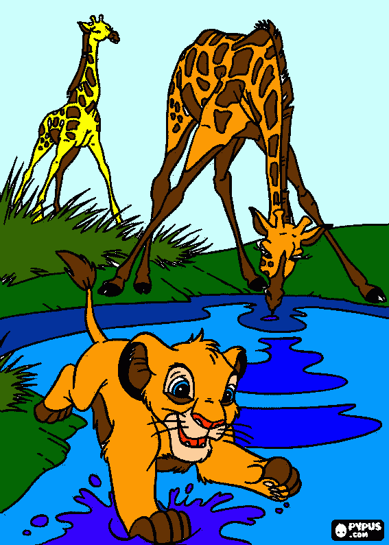 Omalovánka lvi kral