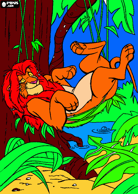 Omalovánka lví král Simba