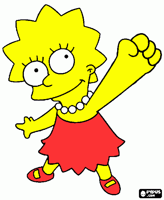 Omalovánka Líza Simpsonová
