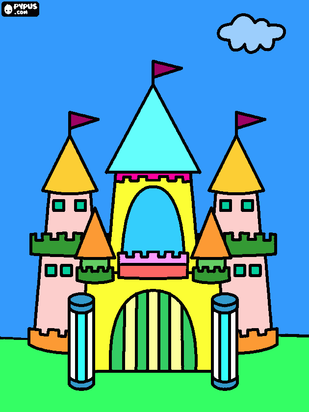 Omalovánka malovany hrad od Misky