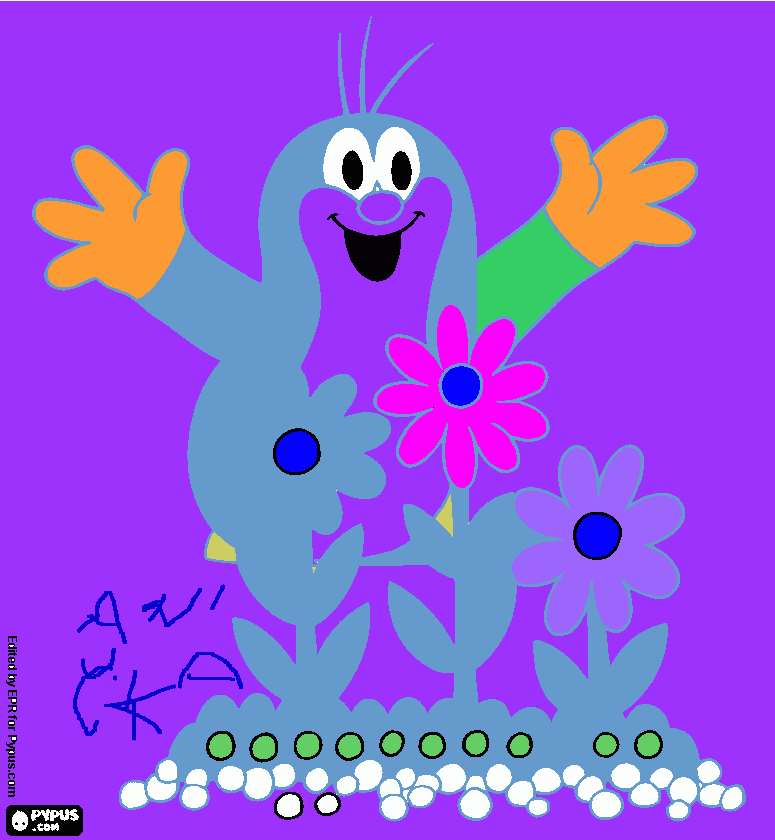 Omalovánka malířka anička - krteček