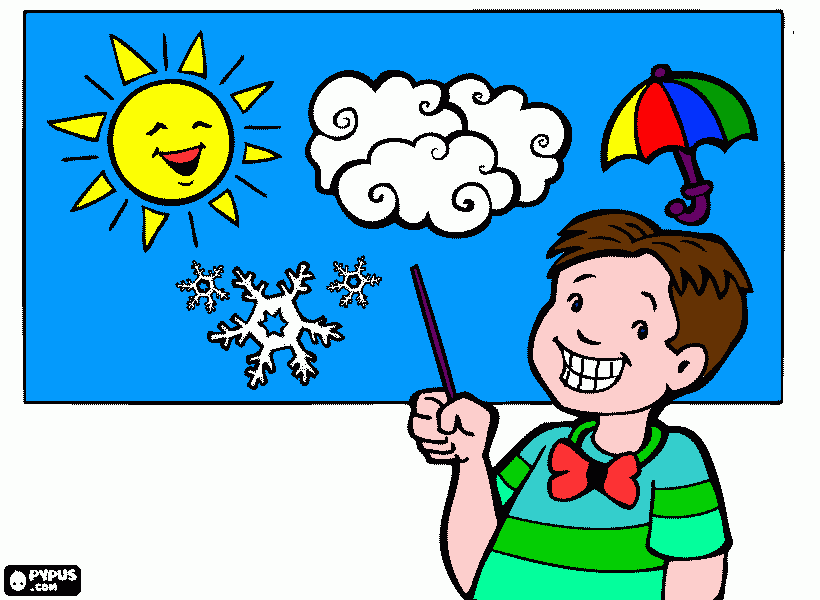 Omalovánka malý meteorolog