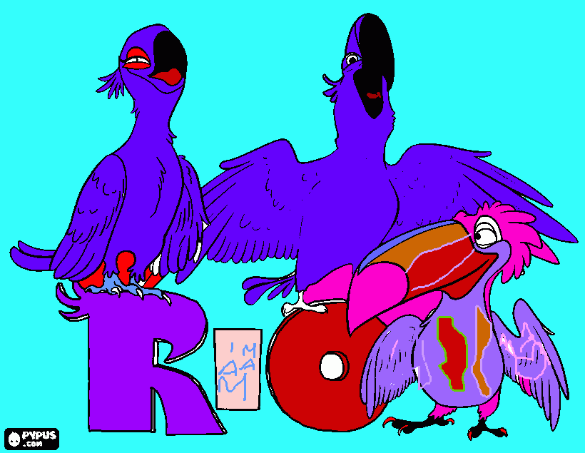 Omalovánka maminka je hezka jako všichni papoušci.