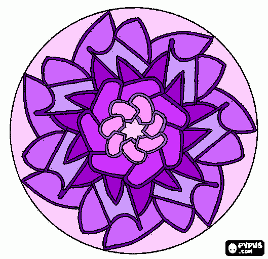 Omalovánka mandala fialová