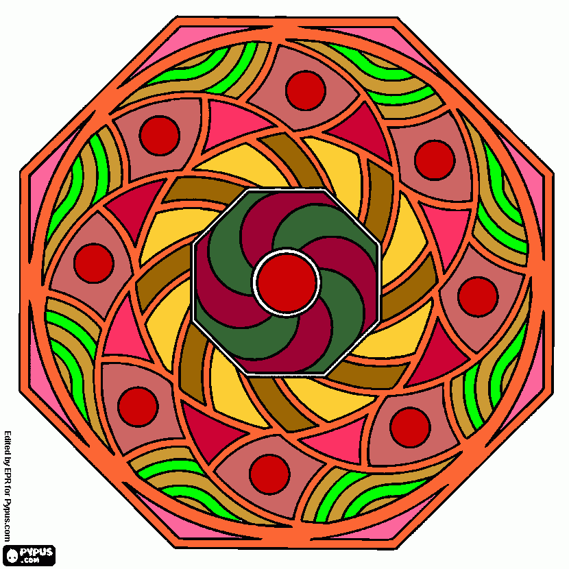 Omalovánka mandala krémová