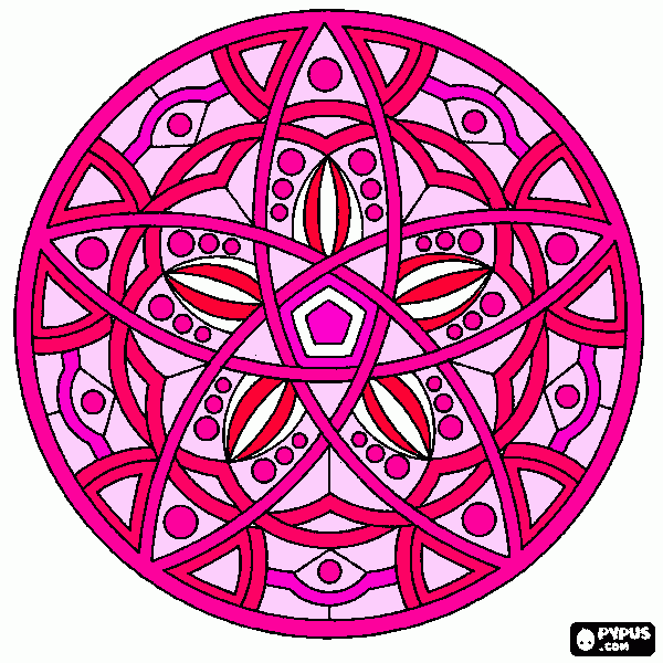 Omalovánka Mandala-Kytka