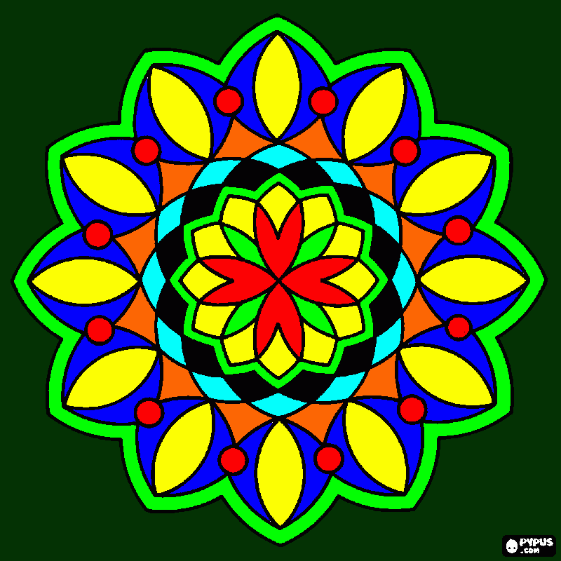 Omalovánka mandala pro štěstí