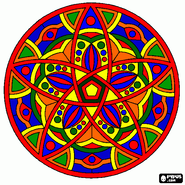 Omalovánka Mandala světla