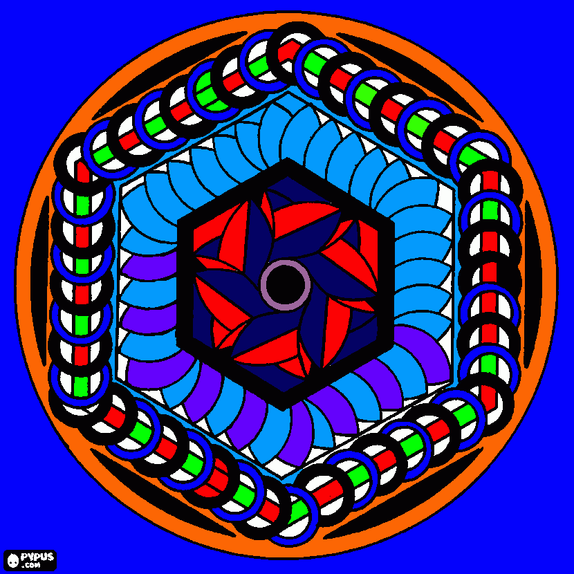 Omalovánka mandalka pro Vašíka