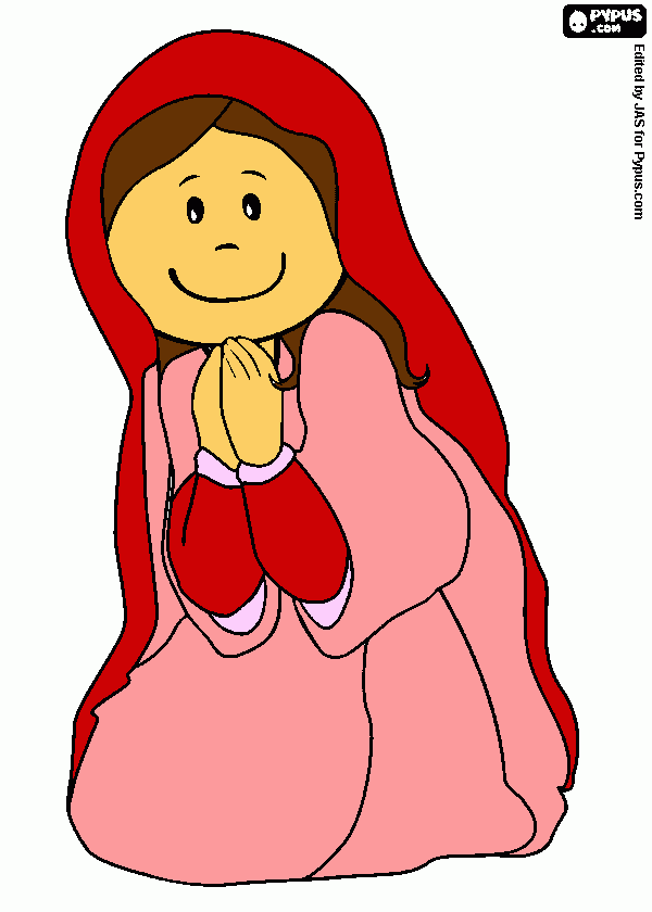 Omalovánka marie vybarvená