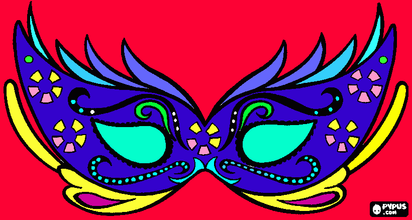 Omalovánka maska pro Ninušku a Máju