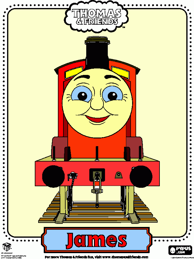 Omalovánka mašinka James