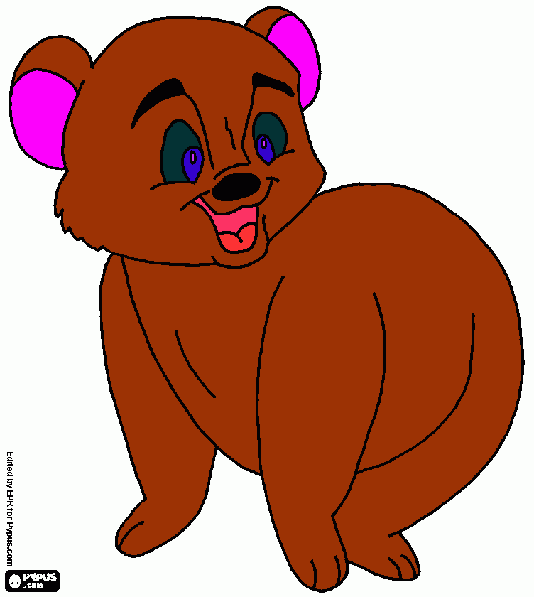 Omalovánka Medved od mamky z prace