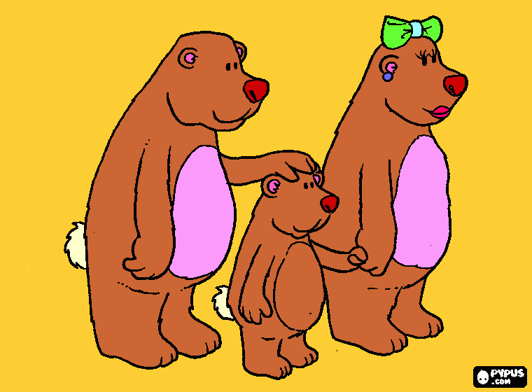 Omalovánka Medvídkova rodinka