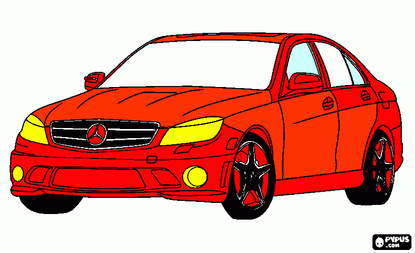 Omalovánka mercedes auto