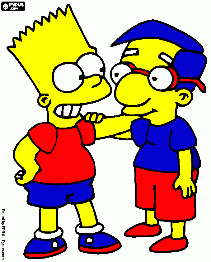 Omalovánka milhaus bart