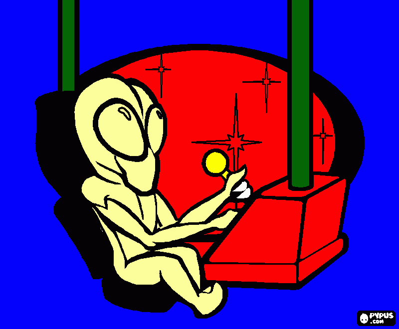 Omalovánka Mimozemštan v kouzelné laboratoři