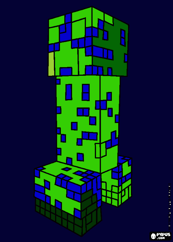 Omalovánka minecraft creeper