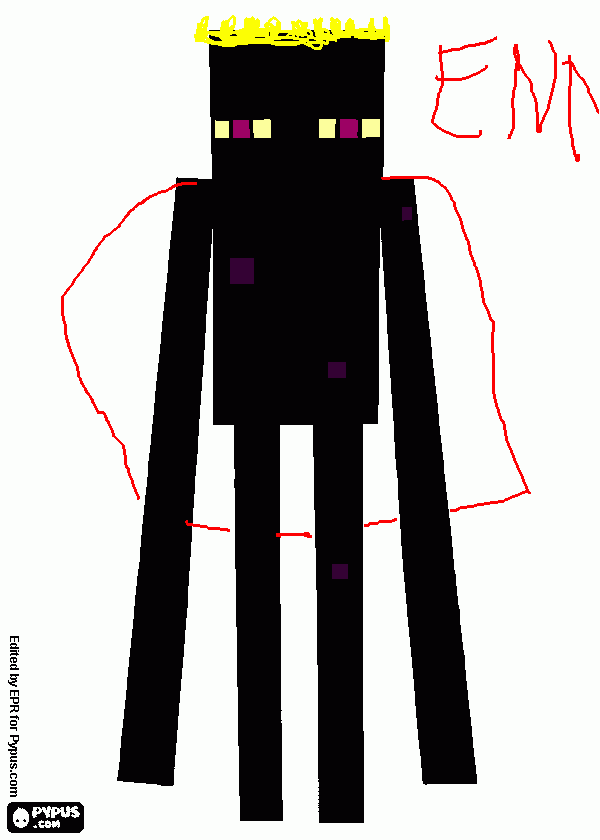 Omalovánka minecraft-end