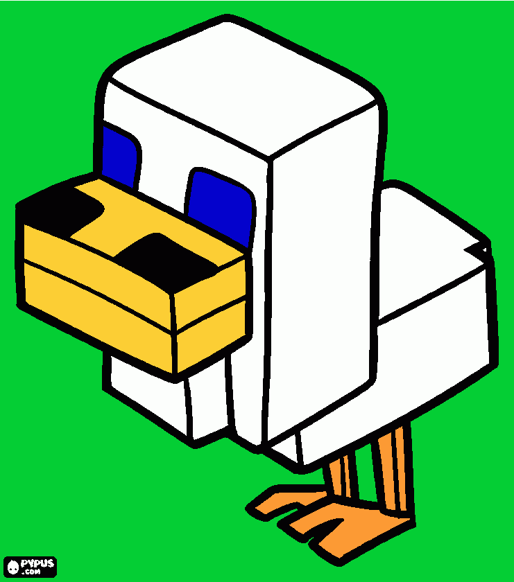 Omalovánka minecraft kure