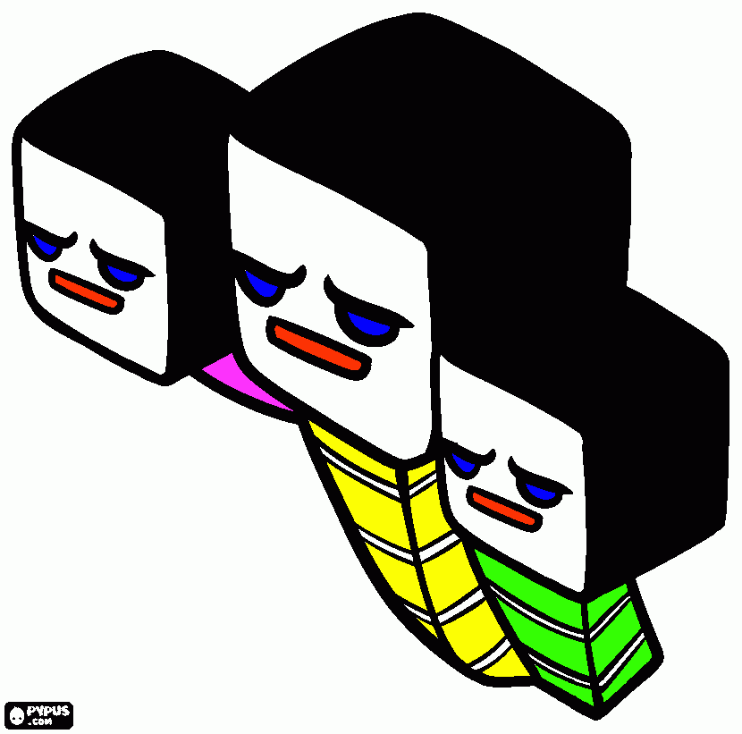 Omalovánka minecraft trojhlavi endremeni