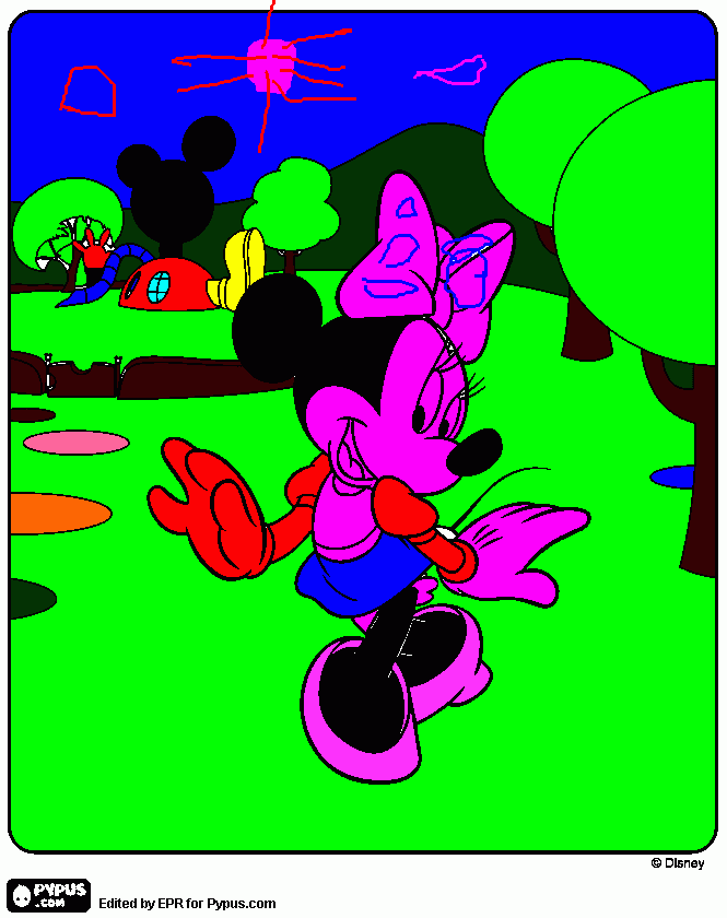 Omalovánka minnie klubík