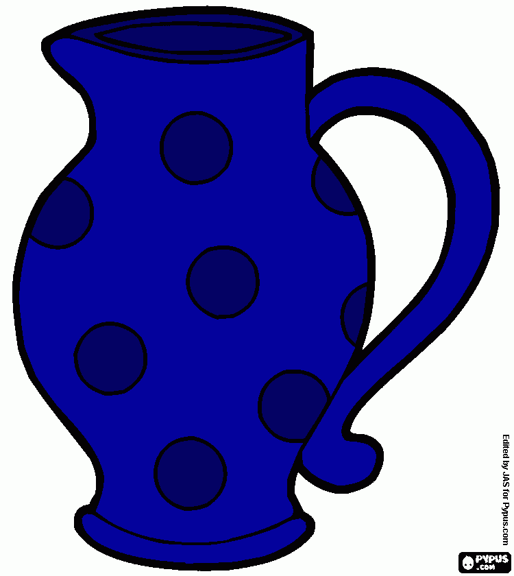 Omalovánka modry dzban