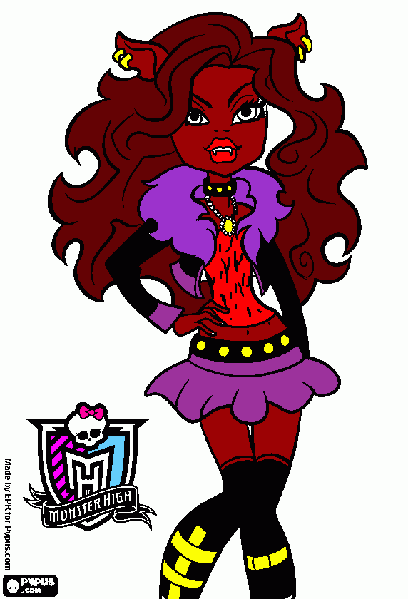 Omalovánka monster high Clawdeen Wolf