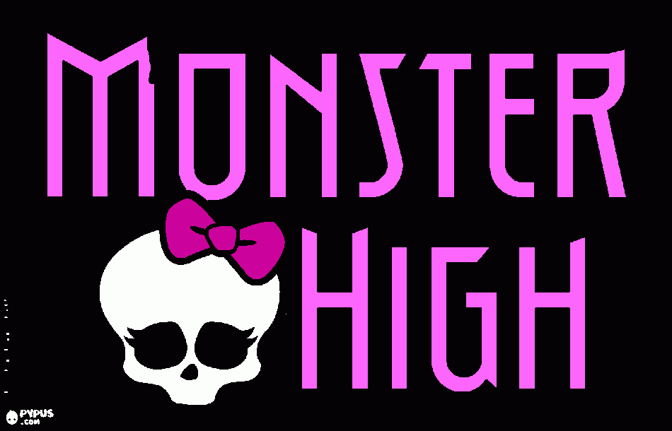 Omalovánka monster high nadpis