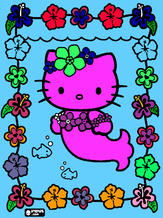 Omalovánka Morska panna Kitty