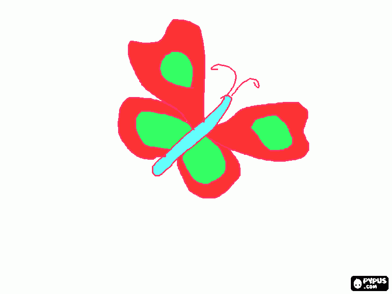 Omalovánka motýlik