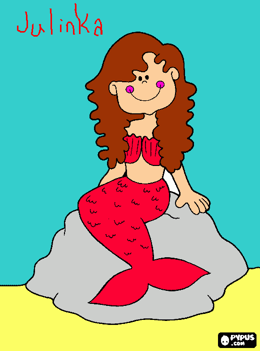 Omalovánka Mořská panna julinka