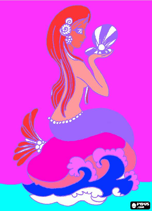 Omalovánka mořská víla od Sofi