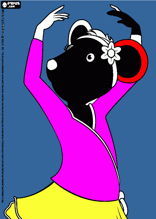 Omalovánka Myška tanečnice