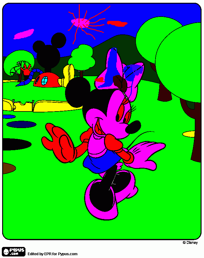 Omalovánka myška v klubíku