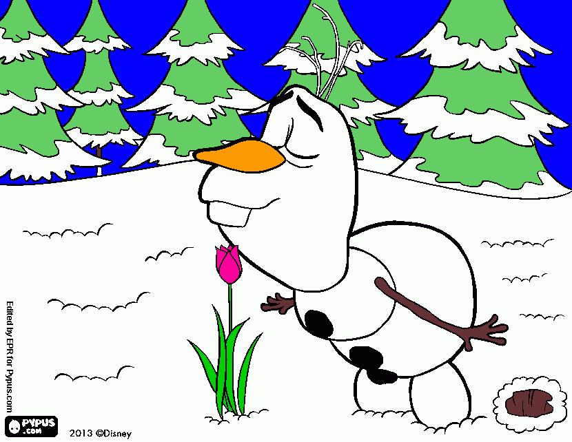 Omalovánka můj vítvor sněhulák