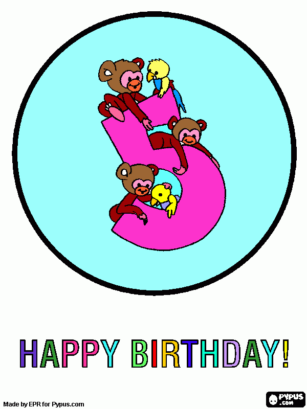 Omalovánka narozeniny 