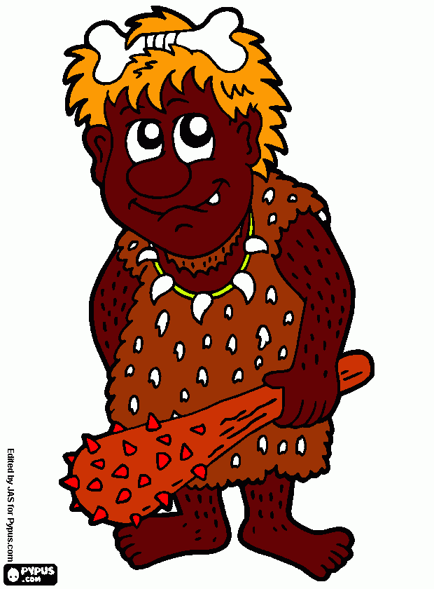 Omalovánka neandrtálec