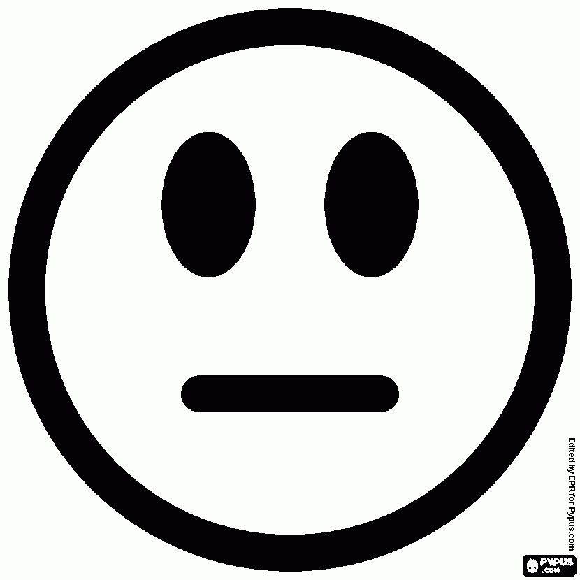 Omalovánka neutrální smajlík