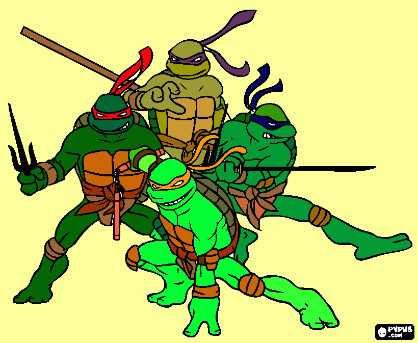 Omalovánka ninja želvy