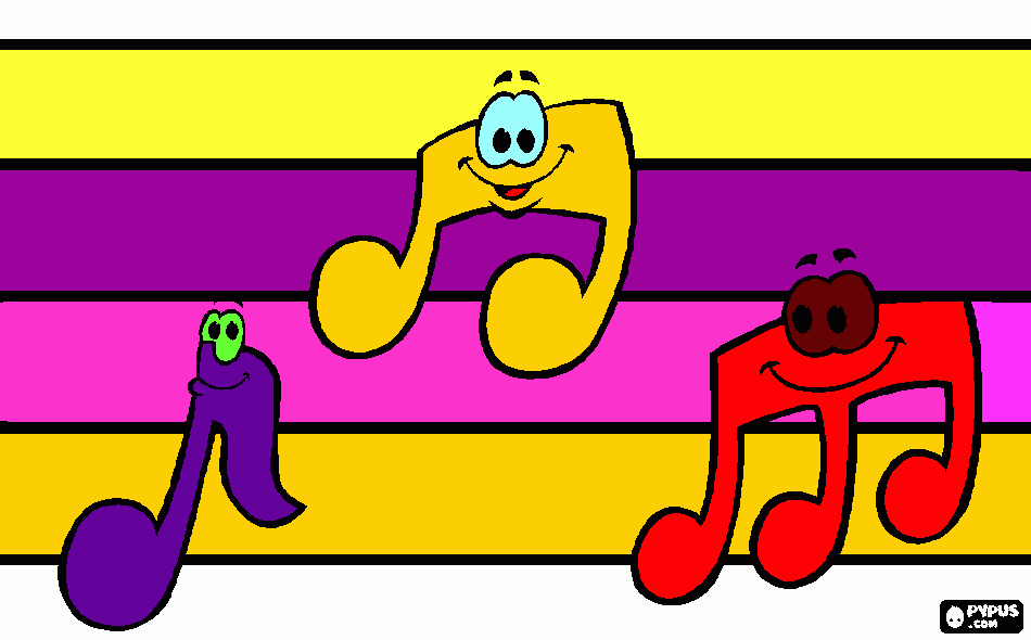 Omalovánka notová osnova