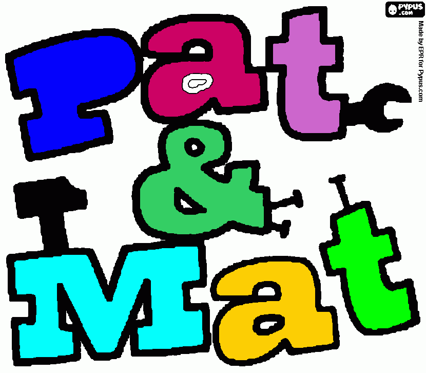 Omalovánka NÁPIS PAT A MAT